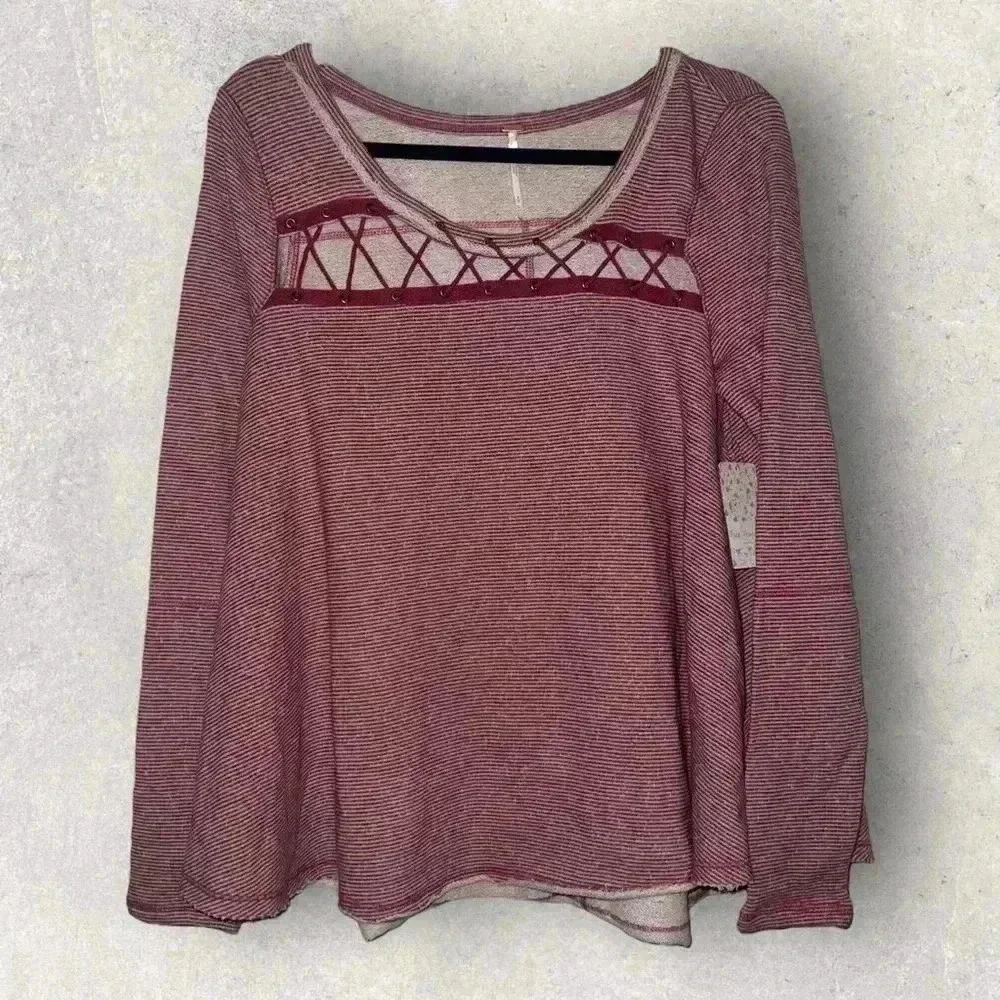 NWT free people Lacey love sweater size small